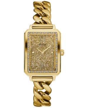 Guess Women's Gold-tone Stainless Steel Chain Link Bracelet Watch 28mm U0896l2