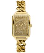 Guess Women's Gold-tone Stainless Steel Chain Link Bracelet Watch 28mm U0896l2