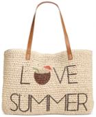 Style & Co. Love Summer Straw Beach Bag, Only At Macy's