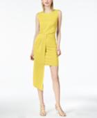 Bar Iii Sleeveless Asymmetrical-drape Dress, Created For Macy's