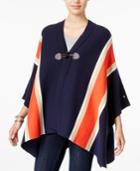 Tommy Hilfiger Striped Cape, Only At Macy's