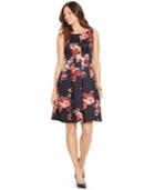 American Living Pleated Floral-print Dress