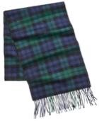 Club Room Men's Cashmere Blackwatch Plaid Scarf, Created For Macy's