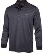 Greg Norman For Tasso Elba Men's Heathered Striped Long-sleeve Polo, Created For Macy's