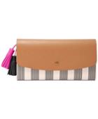 Fossil Haven Striped Large Flap Clutch
