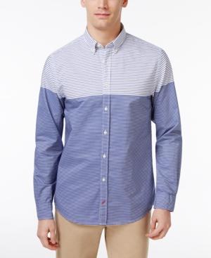 Tommy Hilfiger Men's Striped Colorblocked Long-sleeve Shirt