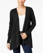 Style & Co Mixed-knit Open Cardigan, Created For Macy's