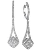 Le Vian Diamond Cluster Drop Earrings (1 1/3 Ct. T.w.) In 14k White Gold