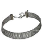 Inc International Concepts Hematite-tone Mesh Choker Necklace, Only At Macy's