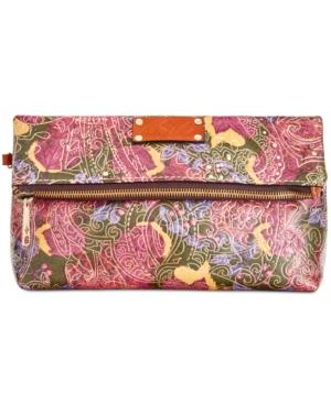 Patricia Nash Metallic Tooled Lace Valerie Foldover Wristlet