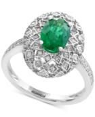 Brasilica By Effy Emerald (1-1/8 Ct. T.w.) And Diamond (1/4 Ct. T.w.) Ring In 14k White Gold