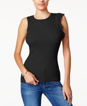 Guess Sleeveless Ruffled Sweater