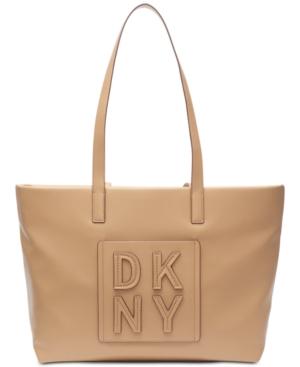 Dkny Tilly Stacked Logo Top Zip Tote, Created For Macy's