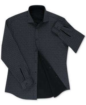 Calvin Klein Men's Extra-slim Fit Stretch Patterned/solid Reversible Dress Shirt