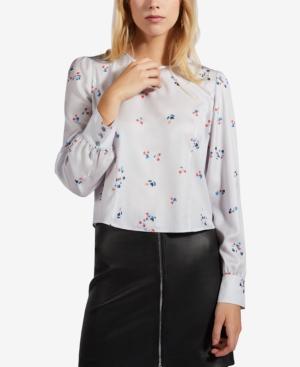 Avec Les Filles Printed Cropped Top