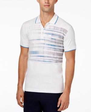 Boss Green Men's Pleecell Graphic-print Optic Stripe Polo