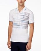 Boss Green Men's Pleecell Graphic-print Optic Stripe Polo