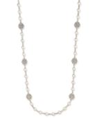 Charter Club Gold-tone Crystal Filigree & Imitation Pearl Strand Necklace, Created For Macy's