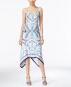 Eci Printed A-line Handkerchief-hem Dress