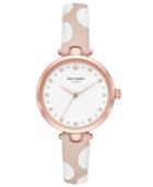 Kate Spade New York Women's Holland Nude & White Leather Strap Watch 34mm