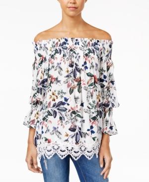 One Hart Juniors' Off-the-shoulder Peasant Top, Only At Macy's