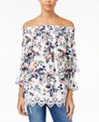One Hart Juniors' Off-the-shoulder Peasant Top, Only At Macy's
