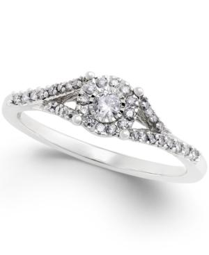 Diamond Promise Ring In Sterling Silver ( 1/4 Ct. T.w.)