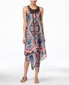 Ny Collection Printed Embellished Maxi Dress