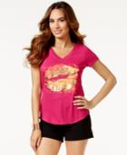 Thalia Sodi Metallic Lip Graphic T-shirt, Only At Macy's