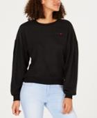 Volcom Juniors' Shirred-sleeve Fleece Sweatshirt