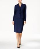 Le Suit Melange Four-button Skirt Suit