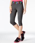 Material Girl Active Juniors' Cropped Graphic-print Leggings, Created For Macy's
