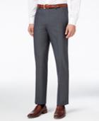 Calvin Klein Men's Heather Green Slim-fit Dress Pants
