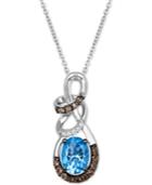 Le Vian Multi-gemstone (1-1/6 Ct. T.w.) & Diamond Accent Swirl Pendant Necklace In 14k White Gold