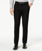 Bar Iii Men's Slim-fit Black Stripe Knit Suit Pants, Created For Macy's