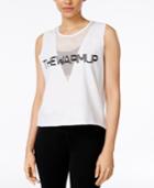 Jessica Simpson The Warm Up Mesh-inset Logo Graphic Tank Top, Only At Macy's