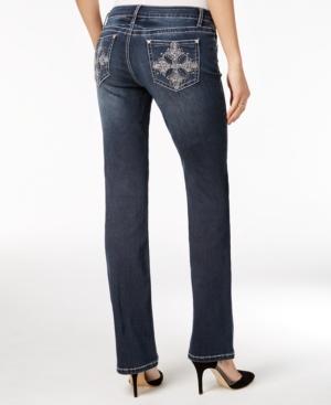 Project Indigo Juniors' Embellished Barely Bootcut Jeans