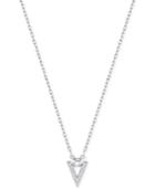 Swarovski Silver-tone Square Crystal And Pave Chevron Pendant Necklace