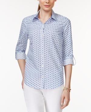 Charter Club Dot-print Shirt, Only At Macy's