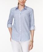 Charter Club Dot-print Shirt, Only At Macy's