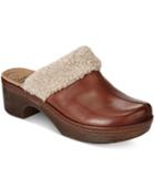 Clarks Women's Preslet Grove Faux-shearling-trim Mules Women's Shoes