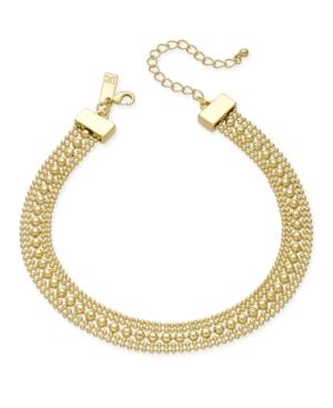 Inc International Concepts Gold-tone Polished Ball Choker Necklace, Only At Macy's