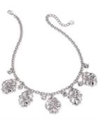 Charter Club Silver-tone Crystal Statement Necklace, 17 + 2 Extender, Created For Macy's
