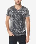 Buffalo David Bitton Men's Graphic-print V-neck T-shirt