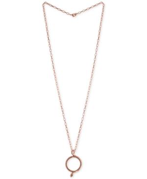 Rachel Rachel Roy Rose Gold-tone Circle Snake Pendant Necklace
