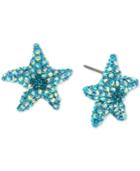 Betsey Johnson Pave Starfish Stud Earrings
