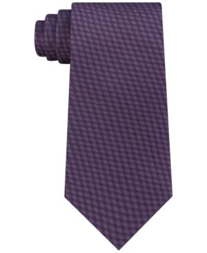Calvin Klein Men's Lattice Solid Silk Tie