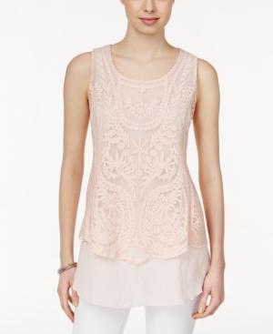 Style & Co. Sleeveless Lace Top, Only At Macy's