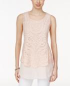Style & Co. Sleeveless Lace Top, Only At Macy's
