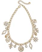 Charter Club Gold-tone Crystal Charm Collar Necklace, 17 + 2 Extender, Created For Macy's
